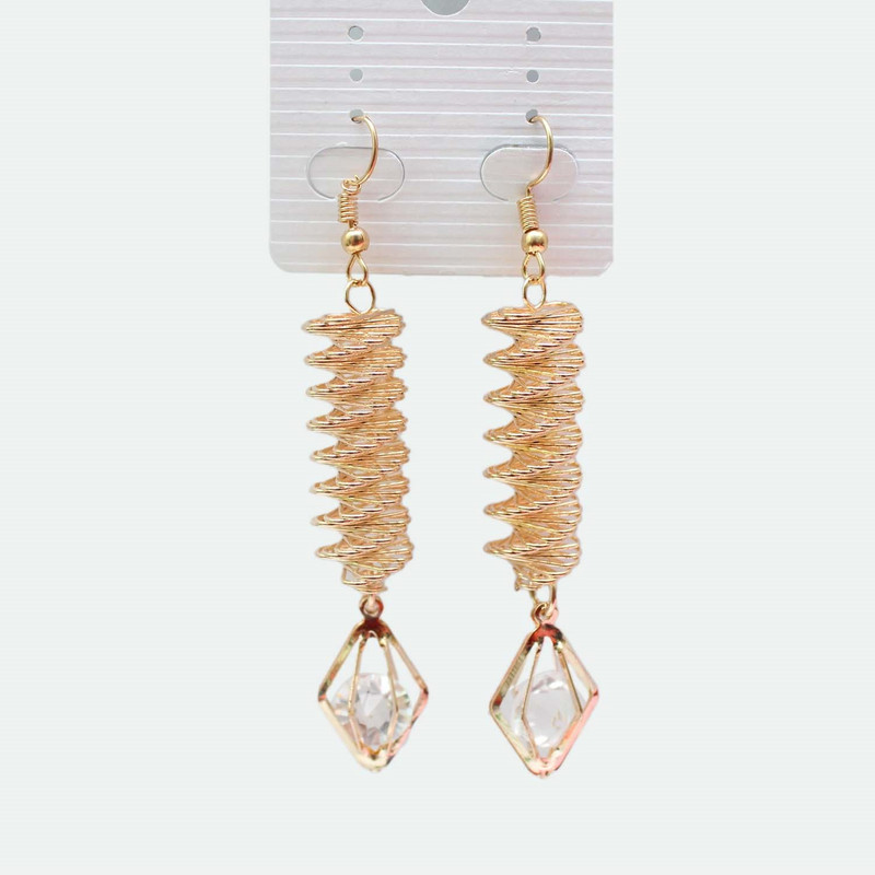Fancy Spiral Beaded Drop Earring for Women