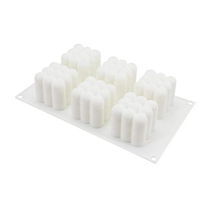 Candle Making Silicone 6Cavity 3D 9 Bubble Cube Mold 1Pcs