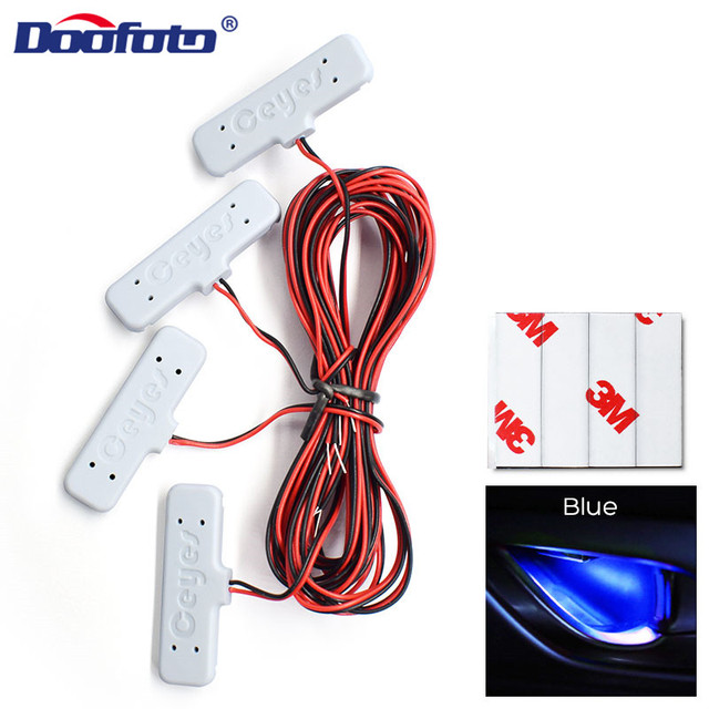 NEW 【Innovative design】Mini Car Door Bowl Decoration Light 12v Auto Interior Atmosphere Welcome Lamp Low Power Colorful Led Strip For Bmw Audi All Car