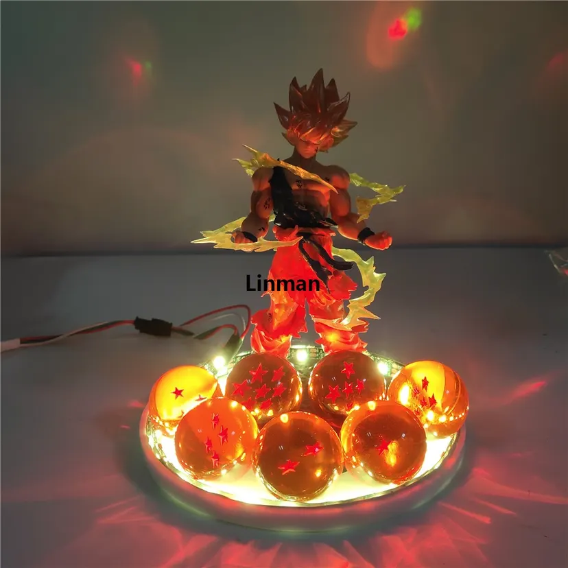 Anime Figures Dragon Ball Z Damaga Son Goku DIY Led Toys Action Figurine Super Saiyan PVC Model Collector Doll Gifts