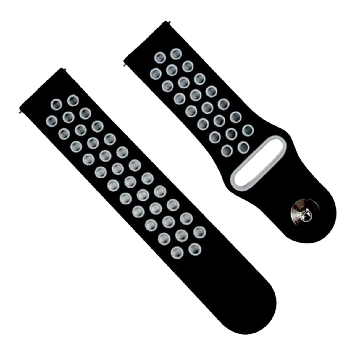 White and Black Dual Colour 20mm Band For Smart Watch