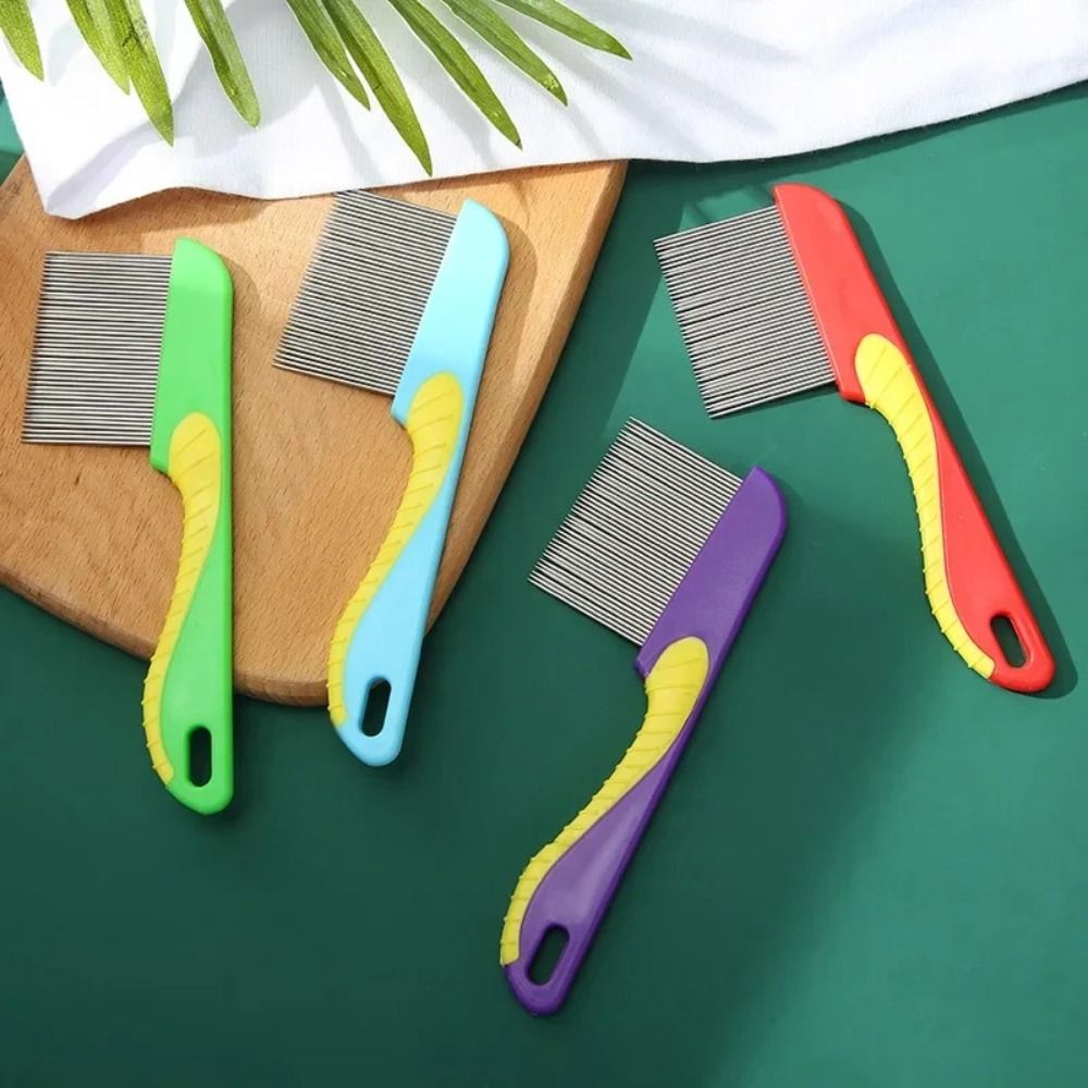 Pet Hair Accessories Stainless Steel Dog Flea Comb Fine Toothed Long Pet Hair Comb Short Pretty Lice Comb Cat