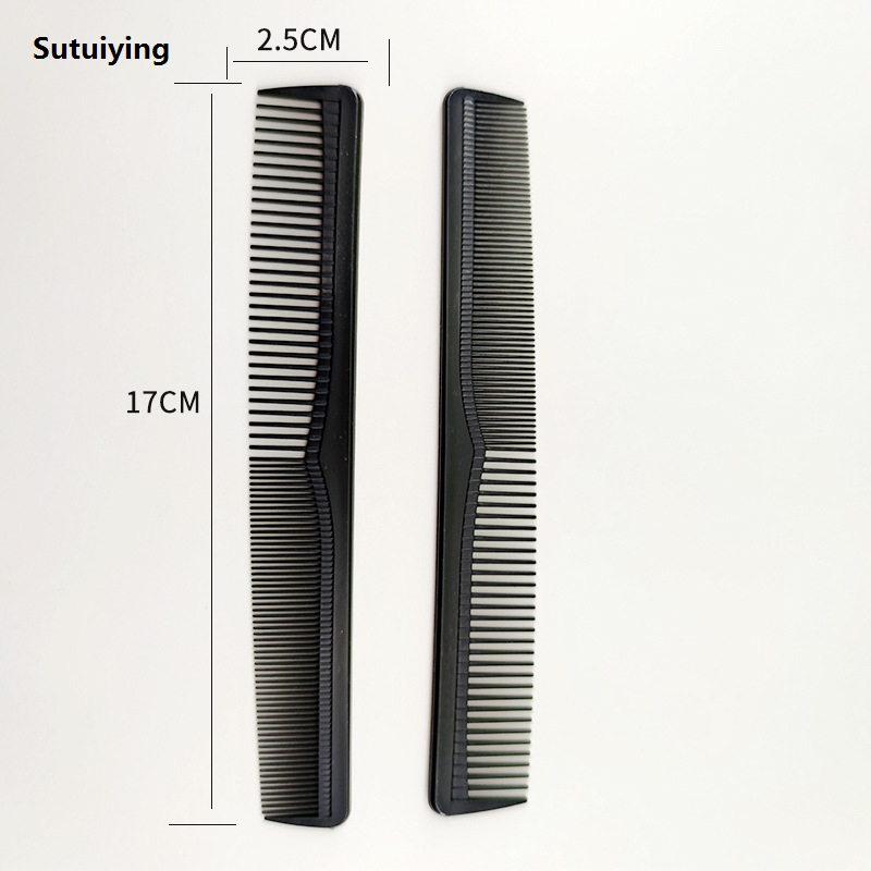 Sutuiying 5 Pieces Fine Cutting Wide Tooth Hair Barber Carbon Fiber Salon Original Hairdressing Comb Heat Resistant Styling Grooming Comb