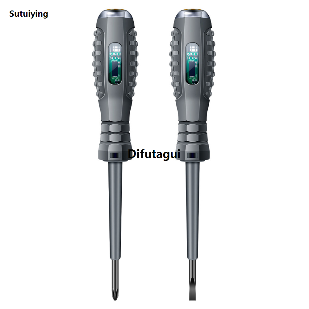 Difutagui Sutuiying ANENG B05 Electric Tester Pen with Indicator 2pcs Voltage Tester Bargain Portable price Pen Slotted + Phillips Household Screw Driver Electrician Tools