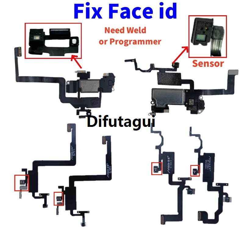 Difutagui 1pcs Top Front Ear Speaker For iPhone 12 Pro Max X XS 11 Earpiece New style Fix Face ID Sensor Proximity Small Headset Parts
