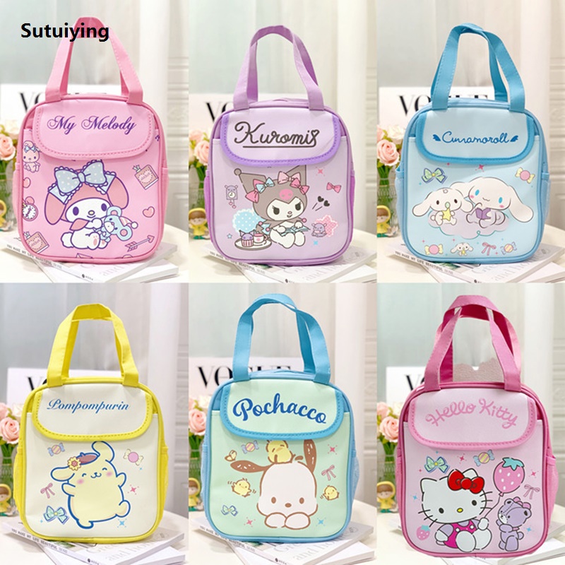 Sutuiying 1pc Cute Sanrio Insulated Fashionable Lunch Bag Zipper High Quality Closure Bento Bag GJCUTE | Fashion New Design hand bag
