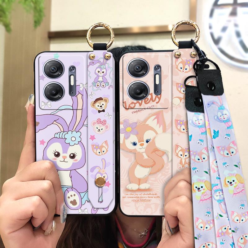 ring Soft case Phone Case For Nokia G42 5G Shockproof Kickstand Wristband Durable Back Cover Cartoon Wrist Strap Cute