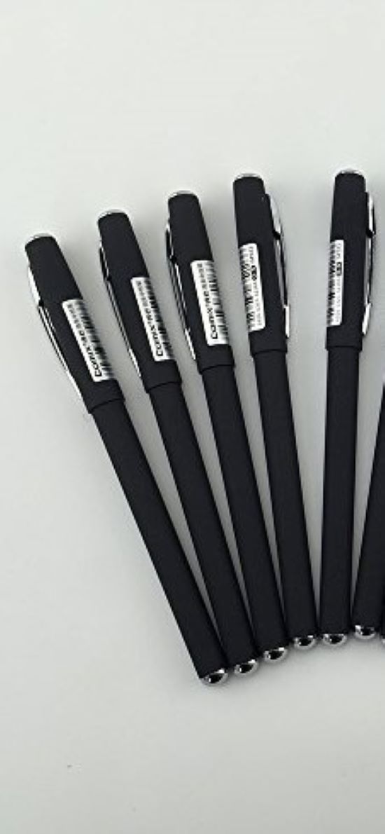 Comix Black Gel Ink Pen GP372( Set Of 5) Full Black Body Gel Ink Pen for Brand Promotion or Product Marketing By Mitrata
