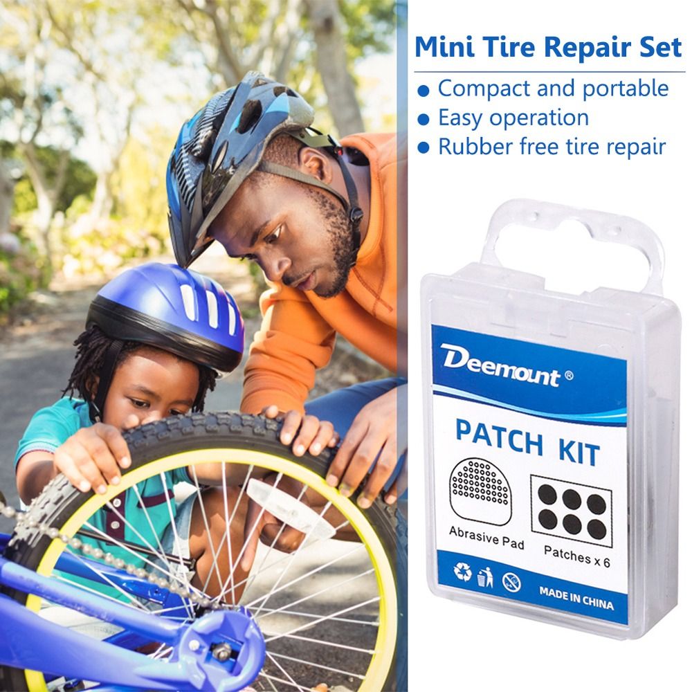 Road Bike Bicycle Accessories Round Tire Patch Tyre Repair Patch Mountain Road Bike Glueless Bike Tyre Patch Rubber Puncture Patches Bicycle Tire Patch Tyre Repair Tools Bike Tire Patch Kit
