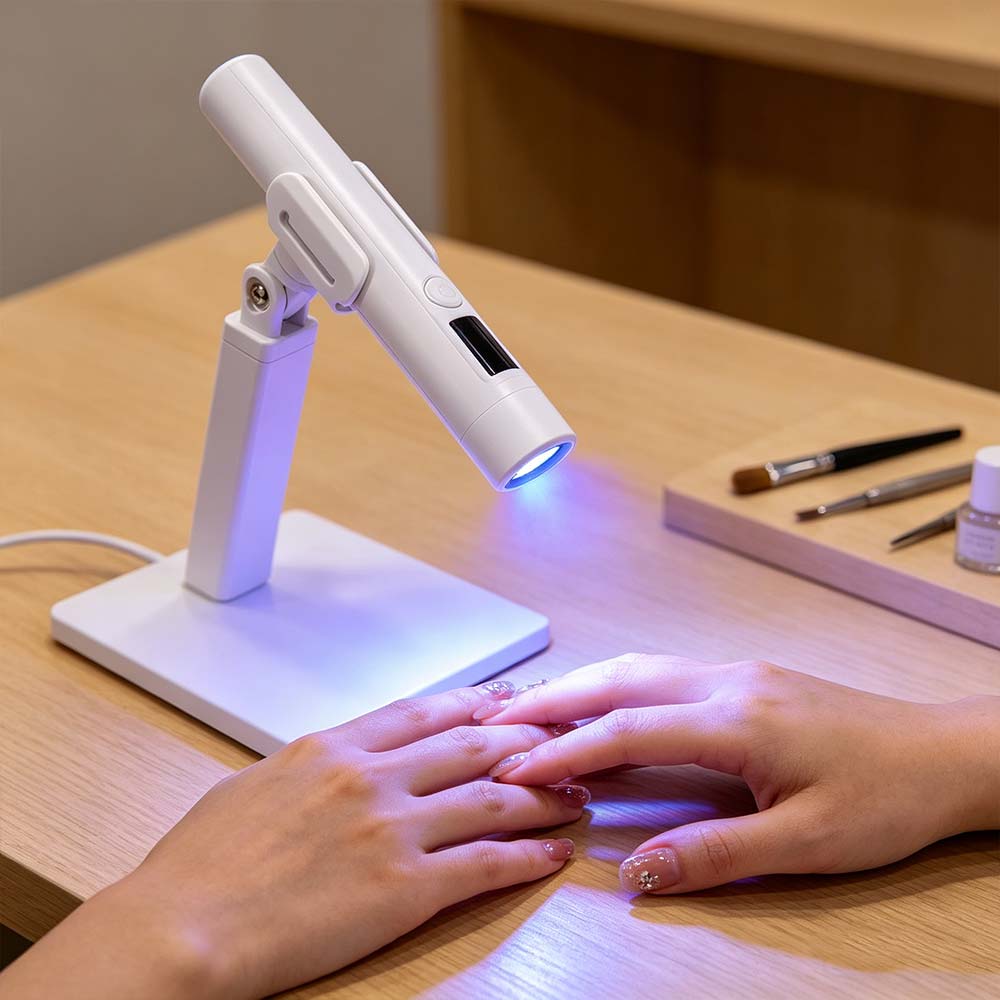 High Quality Portable UV LED Nail Lamp Fast Curing LED Display Nail Dryer Lamp with Stand with Silicone Nail 2 Modes Nail Dryer Machine Gel Nails Application