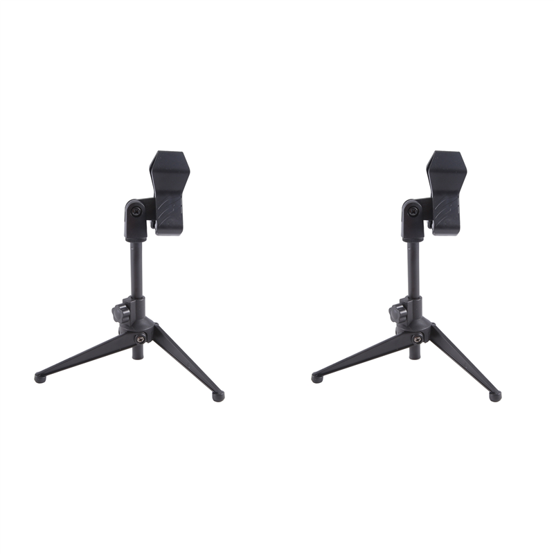 fasdaga 2X Microphone Stand Desk Tripod Microphone Tripod for Mic// Go/ Wireless Microphone