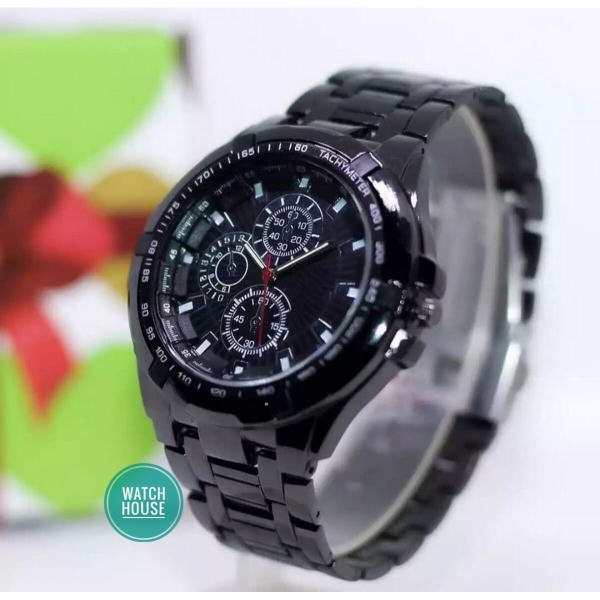 NK Collection Fashionable Round Black Dial Big Size Watch For Men