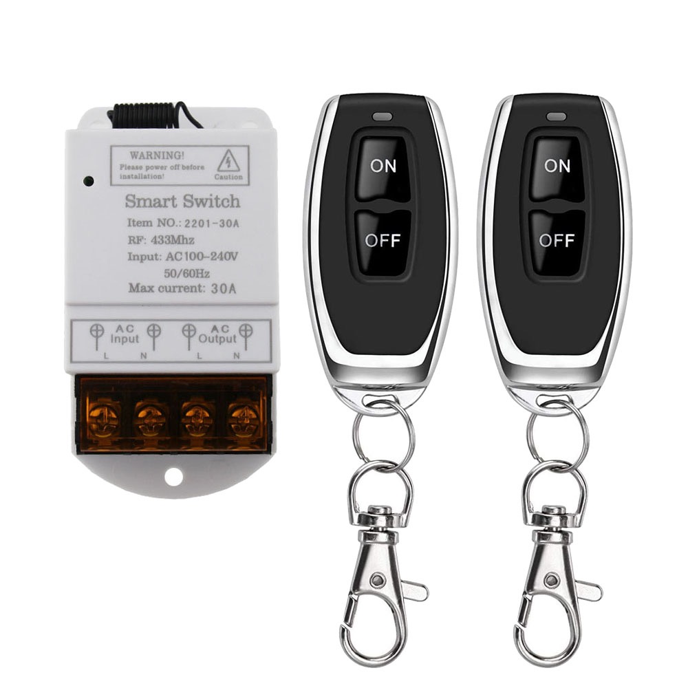 NEW AC 100V 110V 220V 30A Relay 433Mhz Wireless Remote Control Switch System Used For Smart Home Appliances/Light Motor
