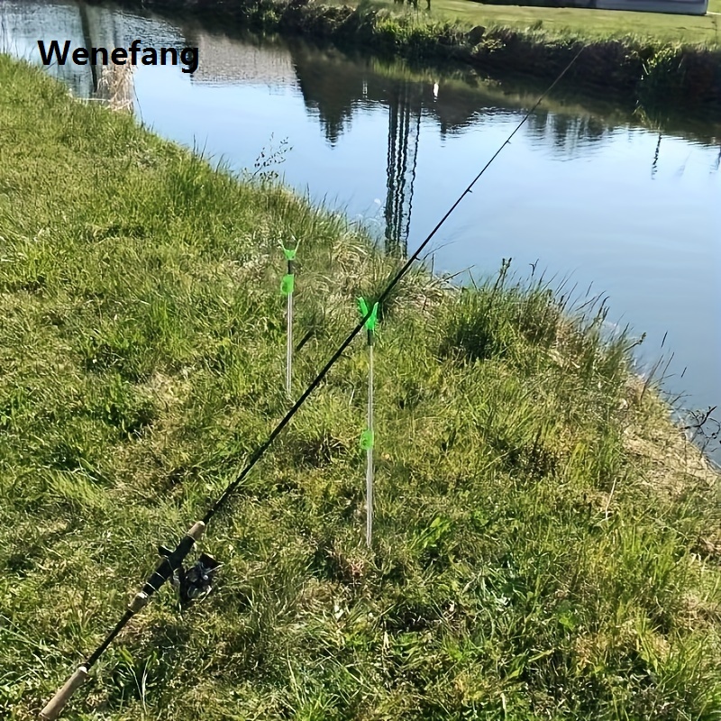 Wenefang 2pcs Premium Aluminum Alloy Telescopic Fishing Rod Holders Bargain price with Sturdy Fishing Pole Stands and Space-Saving
