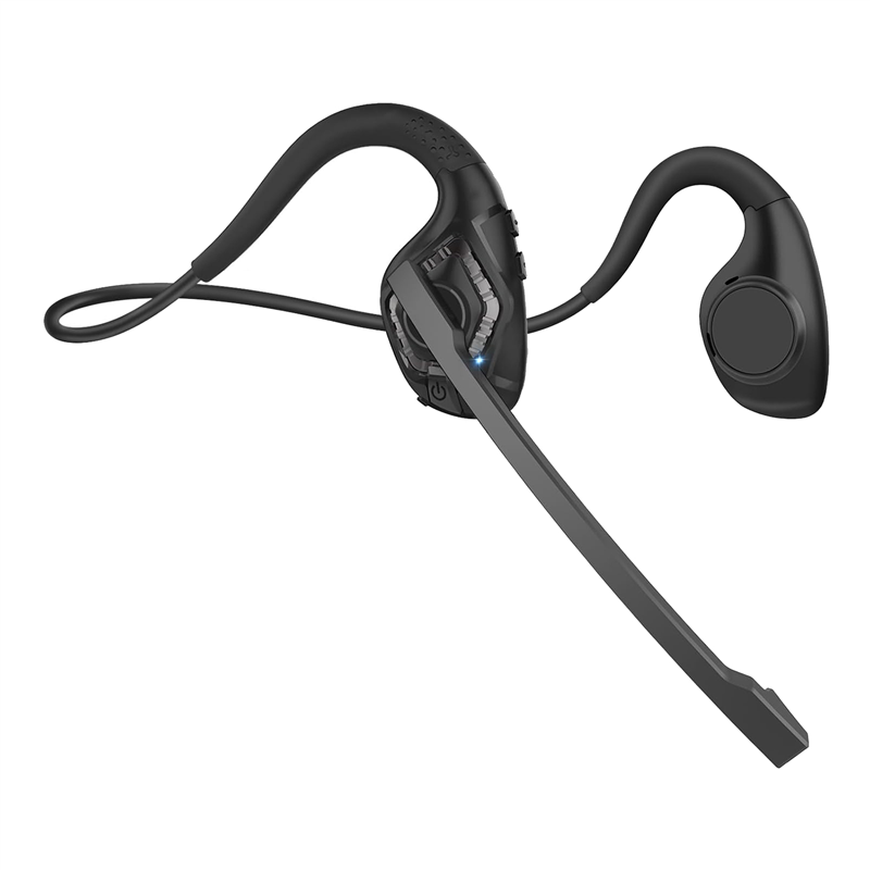 Bluetooth Headset Open Ear Headphones with Microphone for Office Driving Work Home Plastic