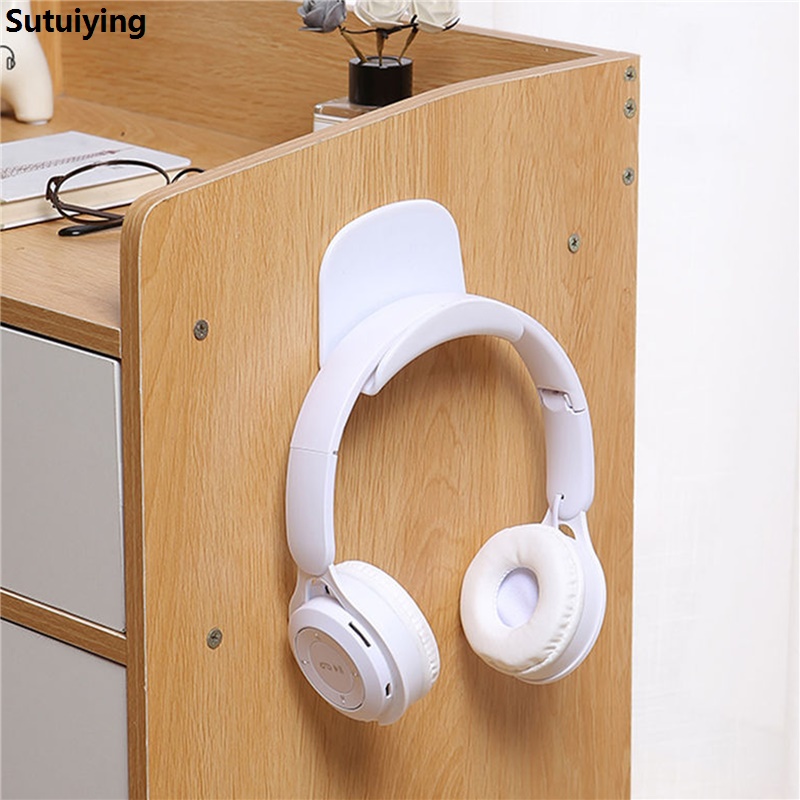 Sutuiying Acrylic/plastic Headphones Stand Holder Foldable Original Wall Hanger Hook With Screws For Gaming Headset