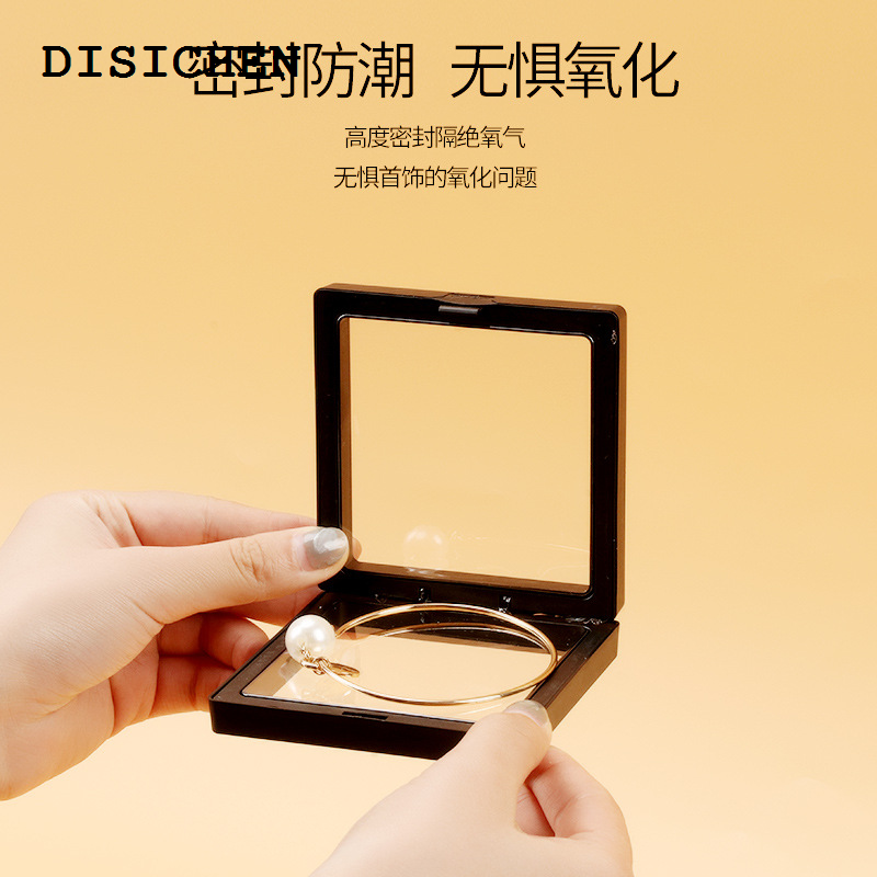 DISICHEN Fifty percent discount Jewellery storage Transparent film display box, suspension packaging box, jewelry, ring, bracelet box, small commodity gift box, necklace