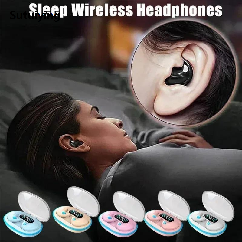 Sutuiying Mini Invisible Sleep Wireless Earphone Bluetooth 5.0 Hidden Earbuds Fifty percent discount IPX5 Waterproof Noise Cancelling Touch Control Headphone X55