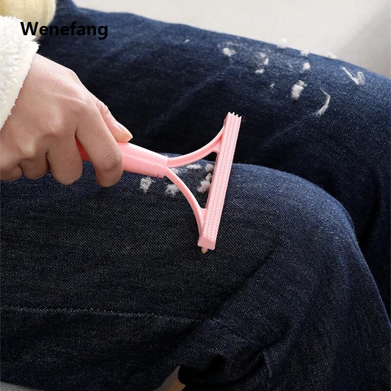 Wenefang transparent bag Mini Lint Remover Cleaning Clothes Pet Wool Hair Brush Take Out Lint Pellet Carpet Scraper Sticky Roller Cat Dog Home Cleaner