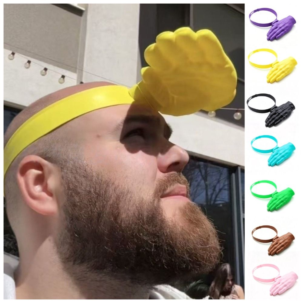 Durable 3D Printing Hand Shape Sun Hat Adjustable Creative Palm Visor Headband Detachable Hand Lightweight Sun Protection Cap Photo Prop