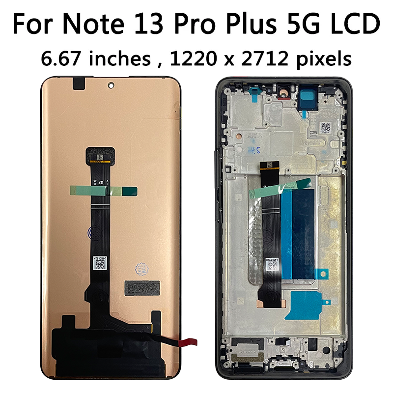 HOT 6.67“Super for Xiaomi Redmi Note 13 Pro+ 23090RA98G Lcd 10 Touch Screen Digitizer For Redmi Note 13 Pro Plus 5G 23090RA98C