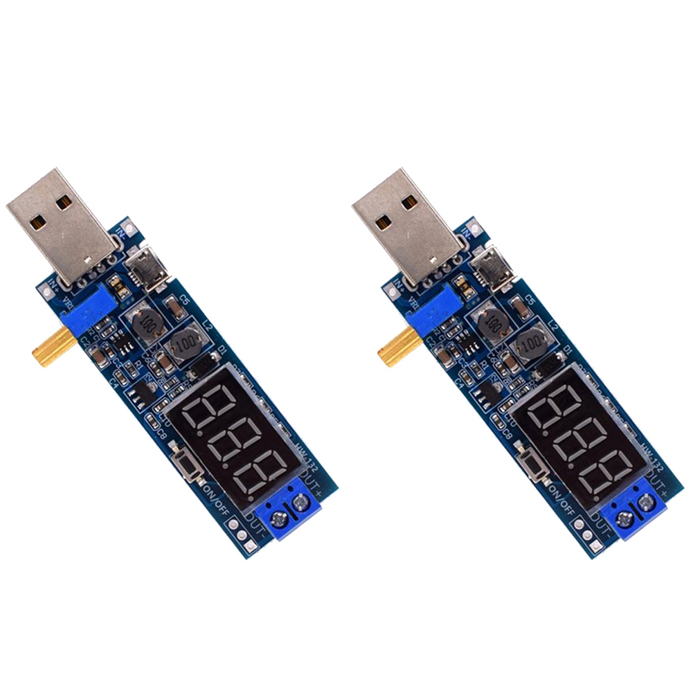ARELENE 2X DC-DC 5V to 3.5V / 12V USB Step UP / Down Power Supply Module Adjustable Boost Buck Converter Out DC 1.2V-24V