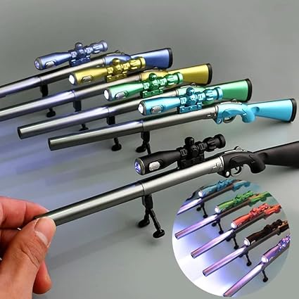 1Pcs Light Flashlight Neutral Pen Sniper Gun Folding Light Pen Water Pen