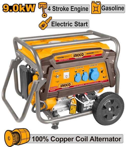 INGCO Power Tools 9.0KW Gasoline Generator GE90006