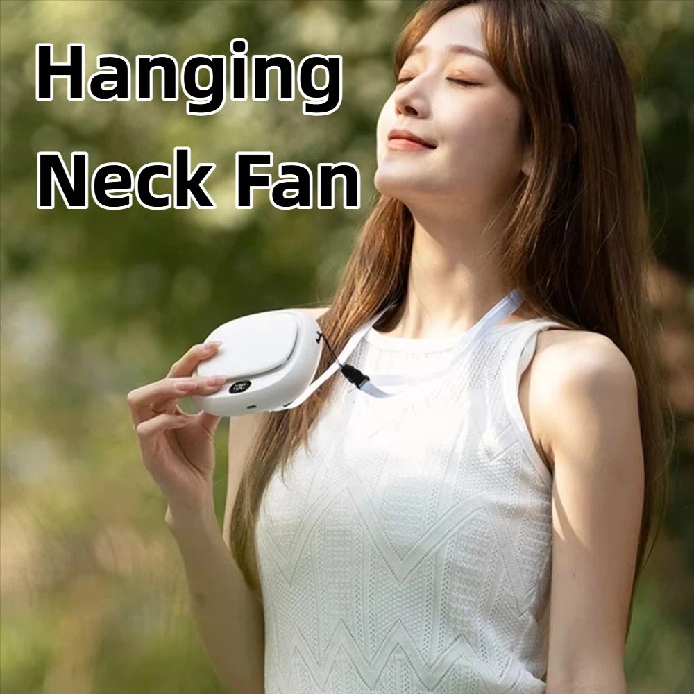 Portable 5 Speed Adjustable Portable Rechargeable Fan Large Capacity Battery Display Screen Adjustable Waist Clip Fan Multi-function Handheld Design Rechargeable Fan Outdoor Travel