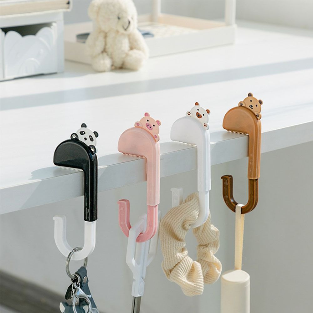 Cute Adjustable Desk Edge Hook Dopamine Strong Load-Bearing Desktop Bag Hooks Portable Handbag Hanger Home Office Organizer