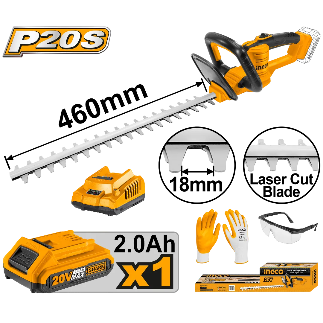 Ingco Power Cordless Grass Hedge Trimmer 20V Function Summer Product - image 1