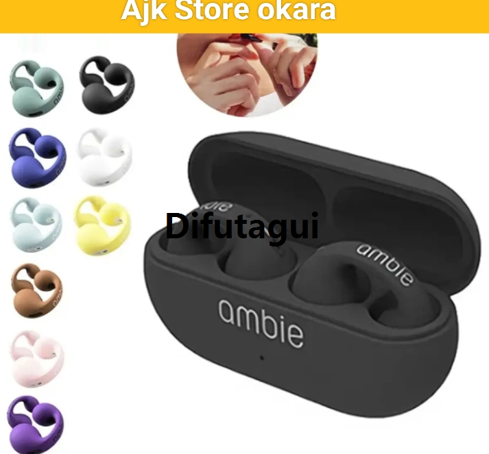 Difutagui New specials Ambie Wireless Ear Clip Bluetooth 5.3 Headphones Ear cuffs Sport Outdoor Headset Earring Type Wireless Bluetooth IPX5 Affordable Waterproof Sports Earbuds For Ambie Sound with ambient sound ambie ear cuffs with tws stereo hands-free