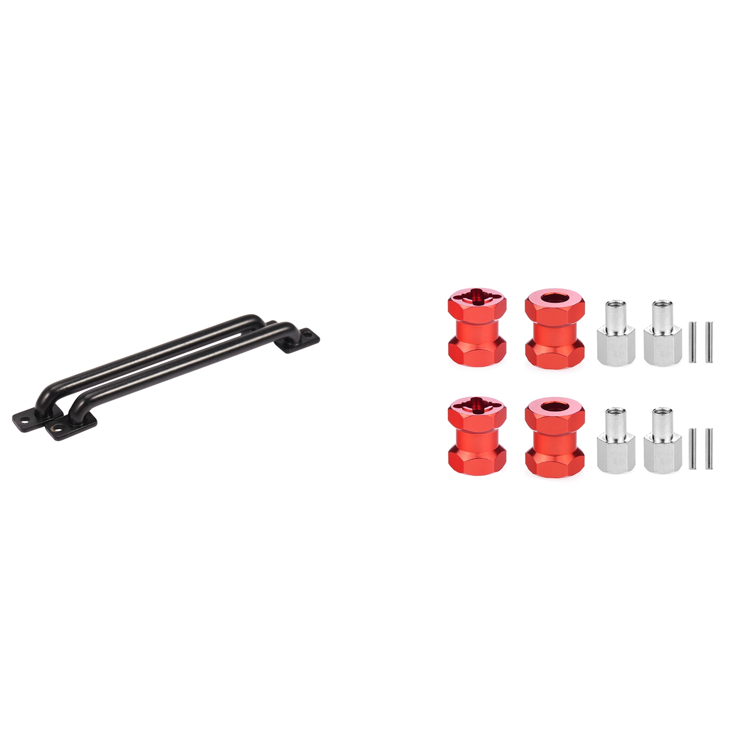 fasdaga 2X RC Car Metal 12mm Wheel Hex Hub 15mm Extension Coupler for AXIAL SCX10 D90 CC01 1/10 RC Crawler-Red