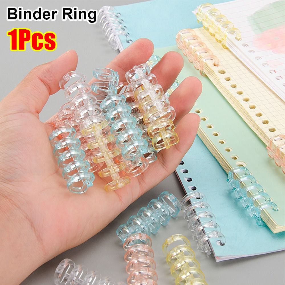 1Pcs Durable Binding Spines Snap Split Binder Rings A4 A5 A6 Notebook Learning Cards Loose Leaf 5 Ring Plastic Binding Combs for Scrapbook Photo Album