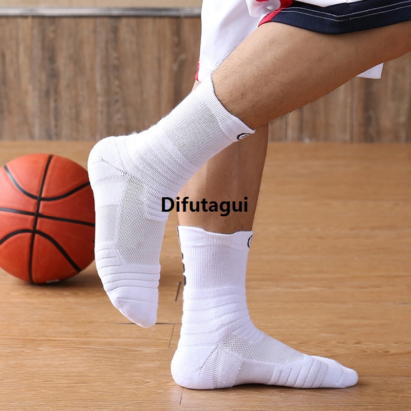 Difutagui Luxury Basketball cotton breathable sports socks High Quality men's spring and autumn cycling football