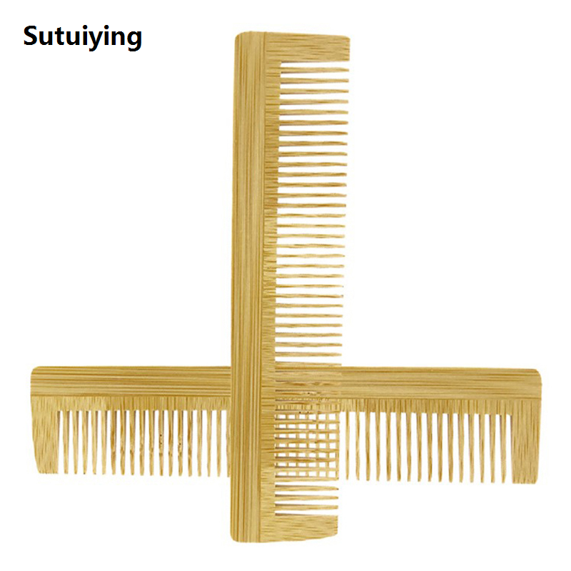 Sutuiying 1Pcs Wooden Comb Bamboo Massage Hair Combs Natural Anti-static Hair High Quality Brushes Hair Care Massage Comb Men Hairdressing Styling Tool
