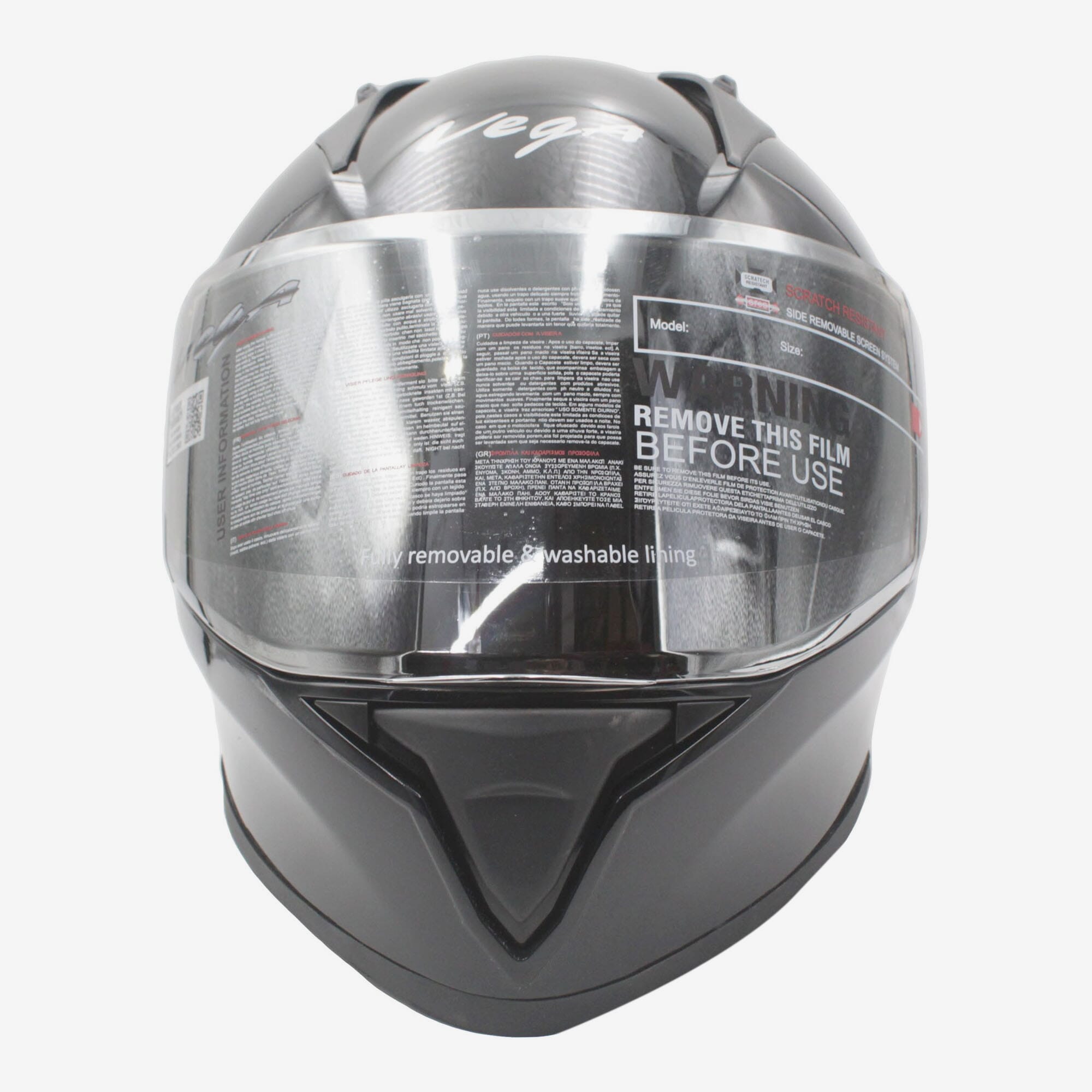 Vega Bolt Octopus Black Blue Single Visor Helmet