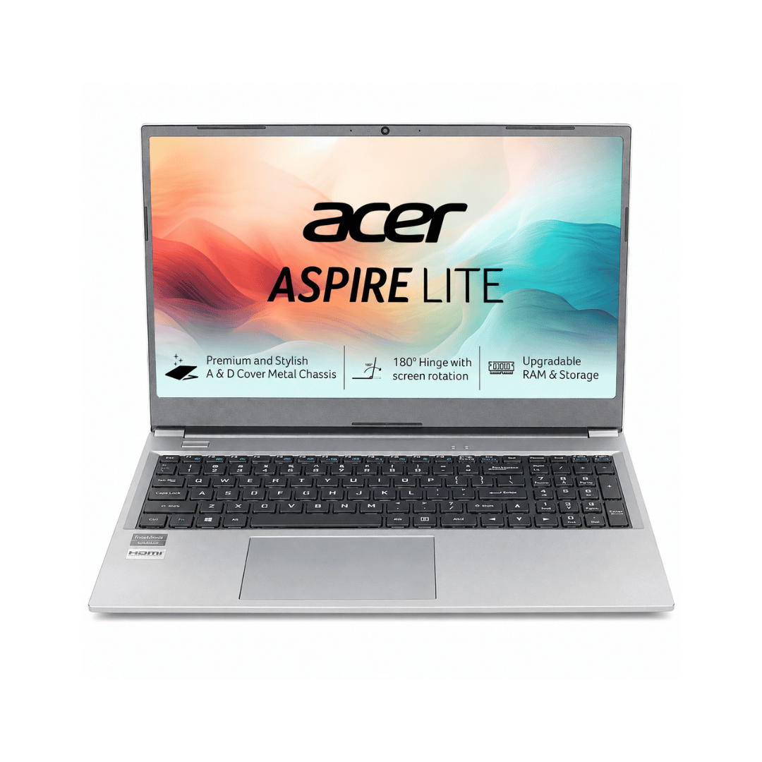 Acer Aspire Lite AL15-41 AMD Ryzen 3 5400U Processor - 8GB RAM - 256GB NVMe SSD - AMD Radeon Integrated Graphics - 15.6″ FHD (1920 x 1080) IPS Display - Windows 11 Home - Silver