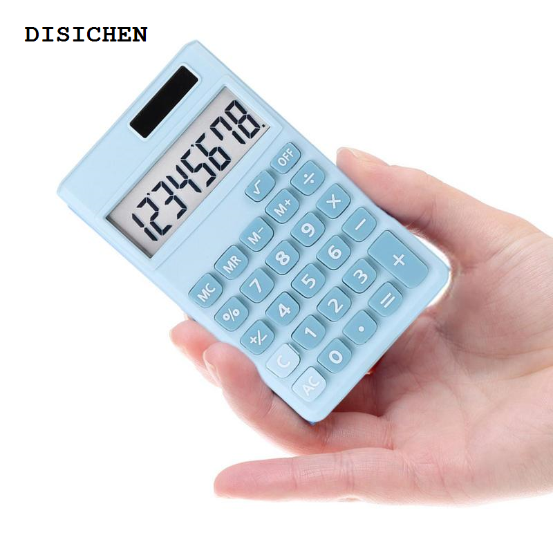 Sutuiying Student Calculator Creative 8 Digit Small Student Solar Battery Powered Calculator Portable Handheld Calculator