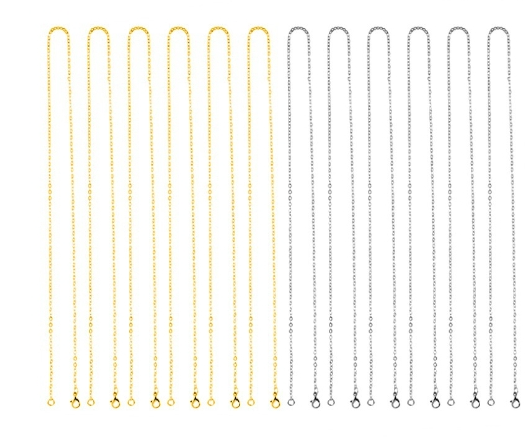 1 Piece Looks Like Original Gold Titanium Steel Very Thin Neck Chain For Women / Stainless Steel Long Life Durable Necklace For Girls (Real Gold Electroplating Process - Best Gift For Girlfriend / Best Gift For Wife / Best Memorable Birthday Gift)
