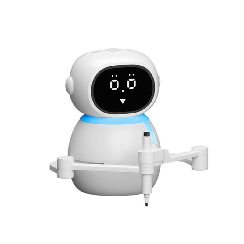 Clock Version Wonderful Companion Drawing Robot AI Early Education Toy Bluetooth Speaker for Children with 150 Card