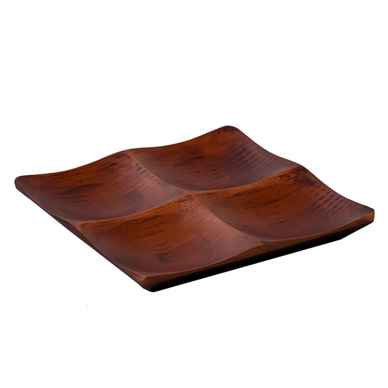 Bamboo Tray for Living Room - Elegant Snack and Candy Serving Platter for Coffee Table Household Organizer