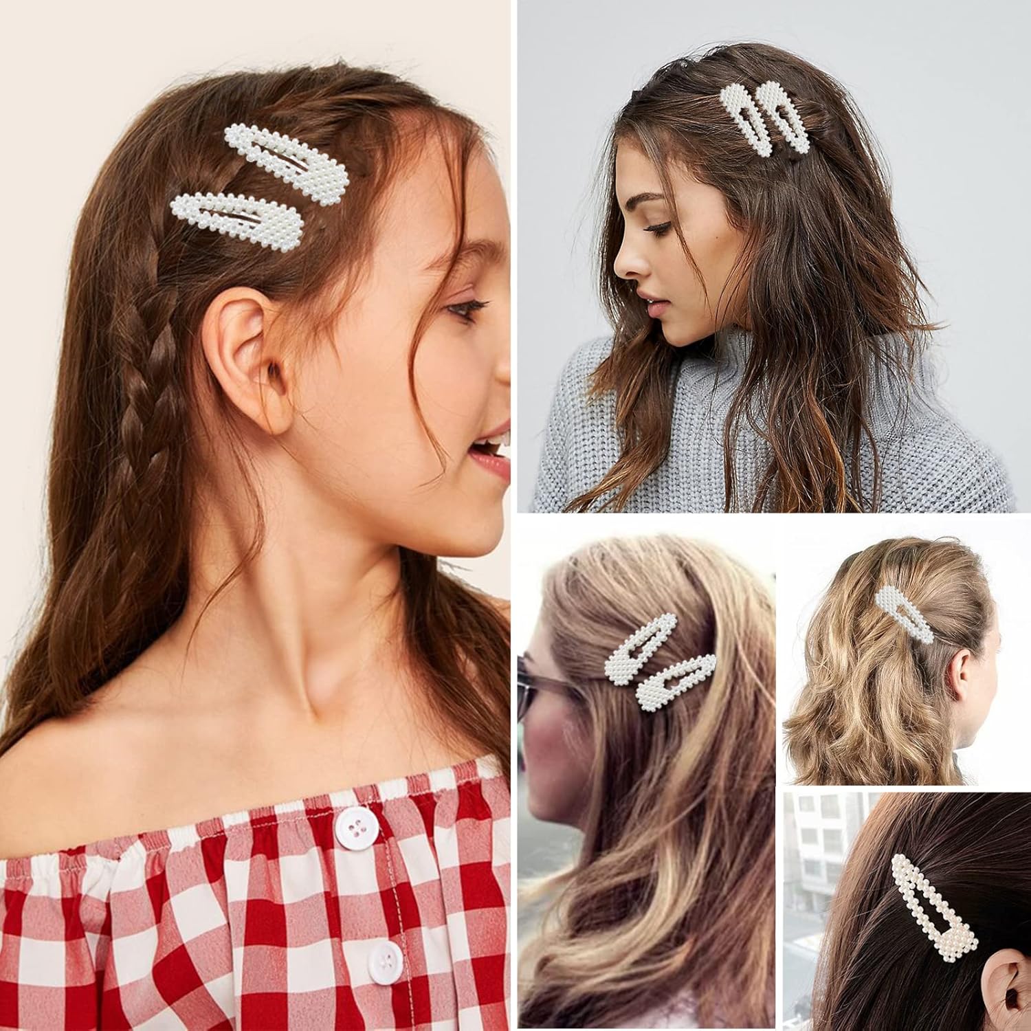 12PCS Luxury Korean Pearl Hair Clips Set - Elegant Snap & Barrette Styles for Women | Perfect for Insta-Ready Looks - Wholesale Price - Choose Your Fav Design