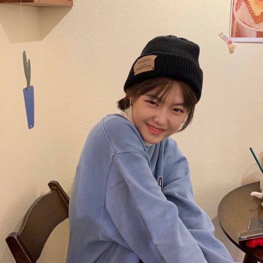 Cute Letters Embroidered Warm Thick Hats Breathable Sun Protection Knitted Hats Revealing Face Small Retro Guapi Hats Winter