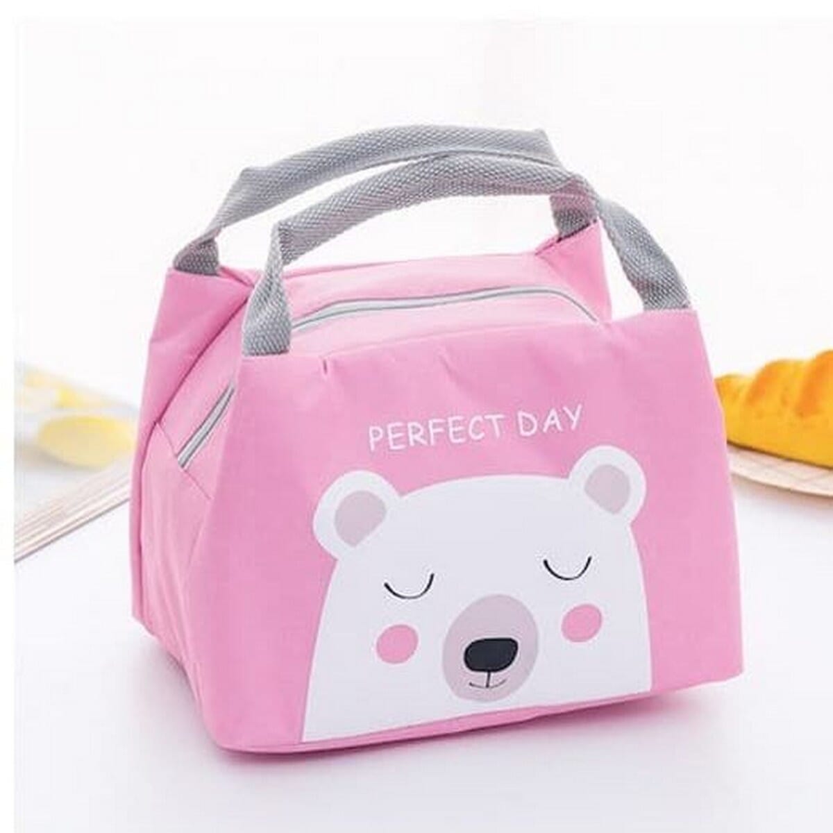 Small Bento Cute Pet Series Thermal Insulated Lunch Bags with Zippers (21cm*16cm*15cm)