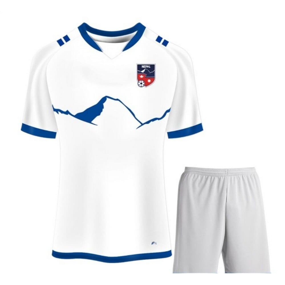 Nepal Football Jersey Set For Men -Color White, Red And Blue
