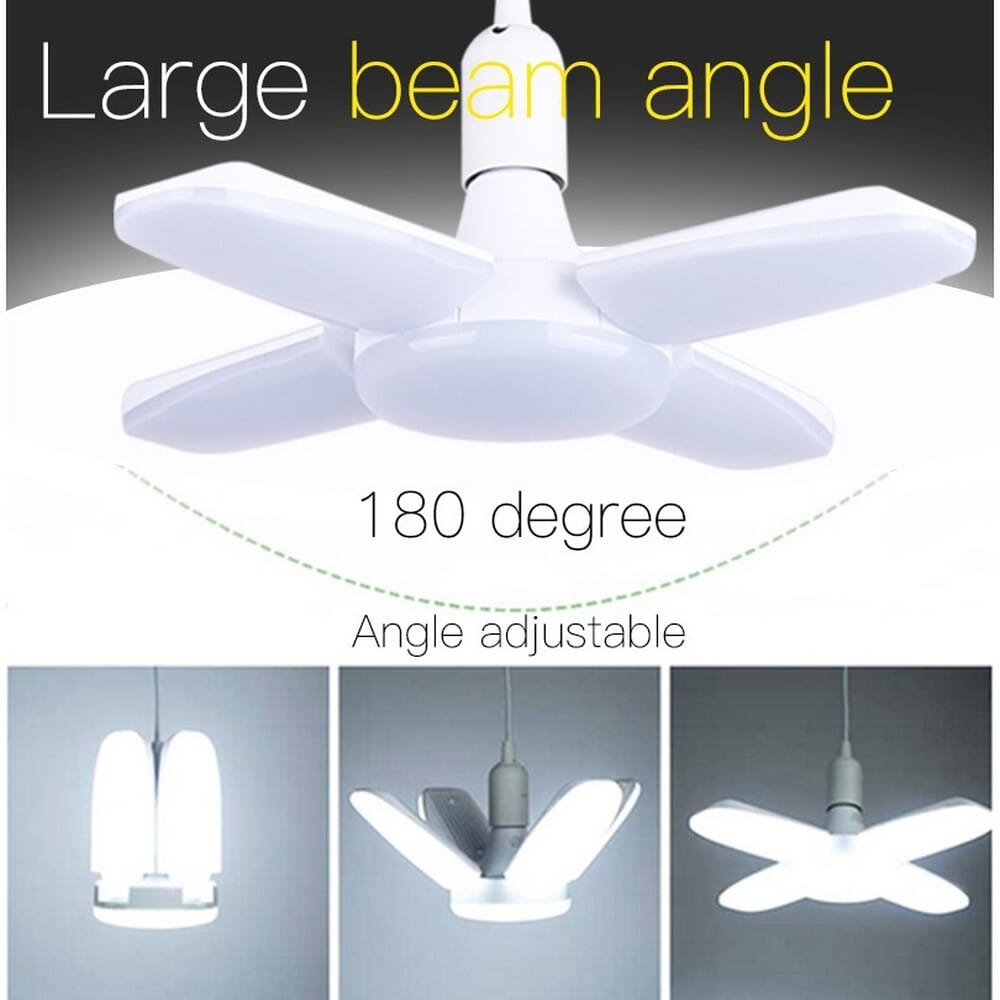 High Power Super Bright 4 Fan Blade Foldable LED Bulb Ceiling Light with Bright Light