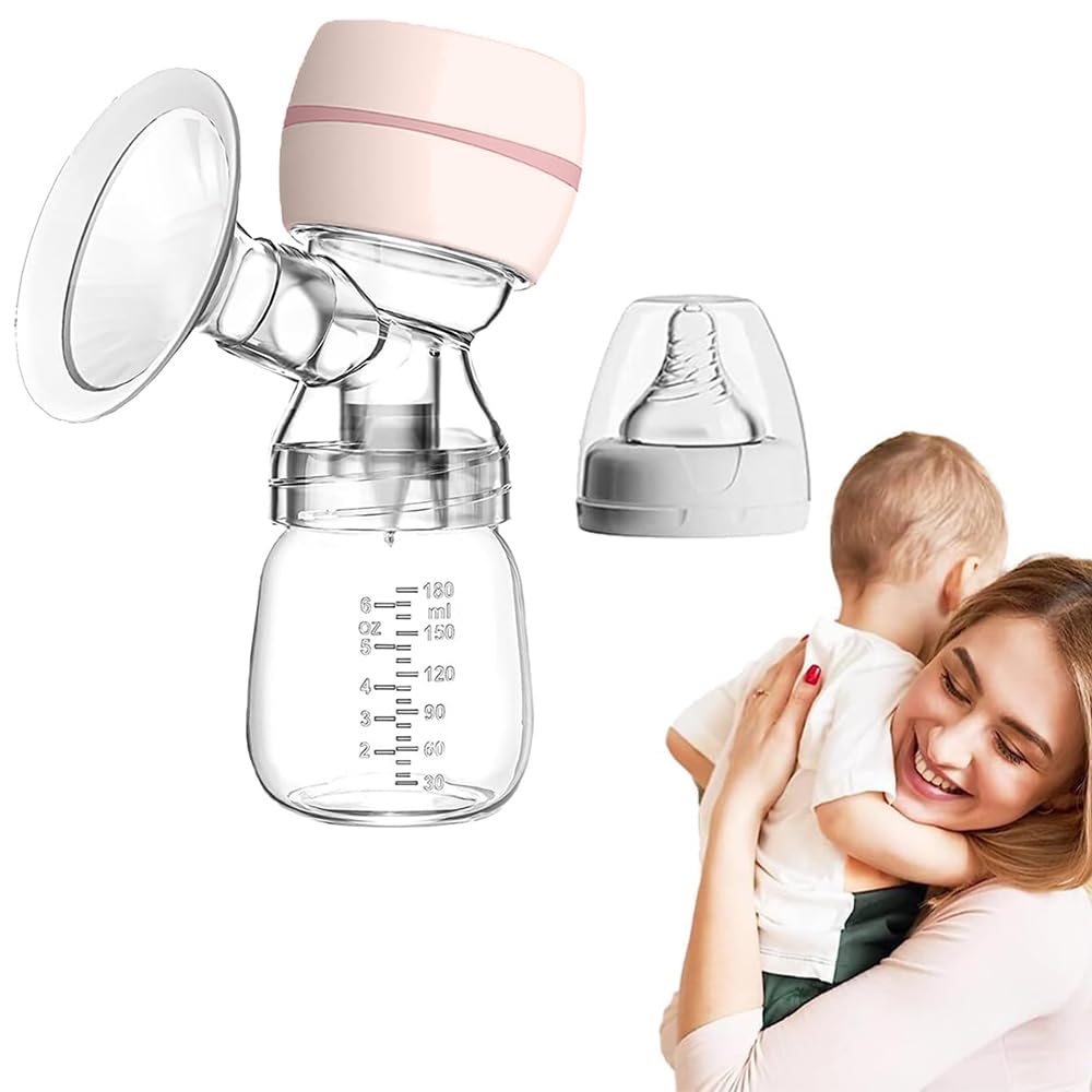 Electric Breast Pump, Quiet Handheld Portable Single Electric Breastpump, Rechargeable Breast Milk Pump and 2 Modes for Pumping and Massage