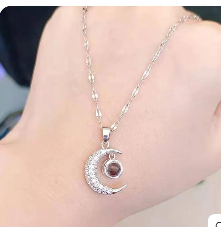 100 Languages I Love You Mother's Day Projection Necklace Mother's Day Stainless Steel Love Jewelry