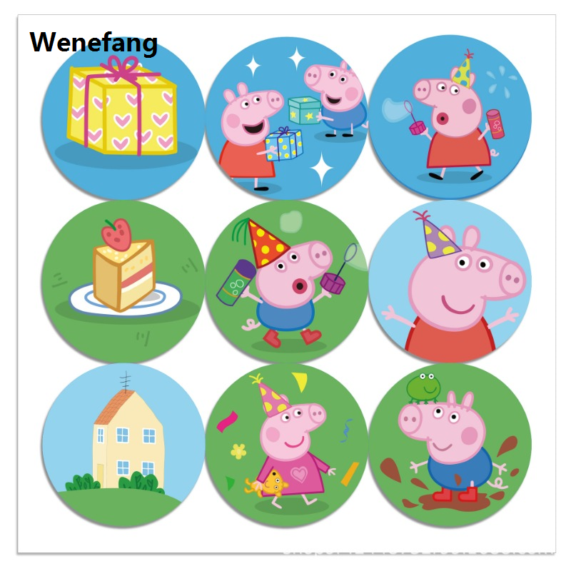 Wenefang Anime Peppa Pig Creative Cute Candy Gift Bag Birthday Party Candy Hot Selling Popcorn Festival Gift Packaging Paper Bag Christmas Gift Bag